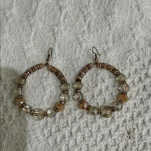 Elegant Beaded Hoop Earrings